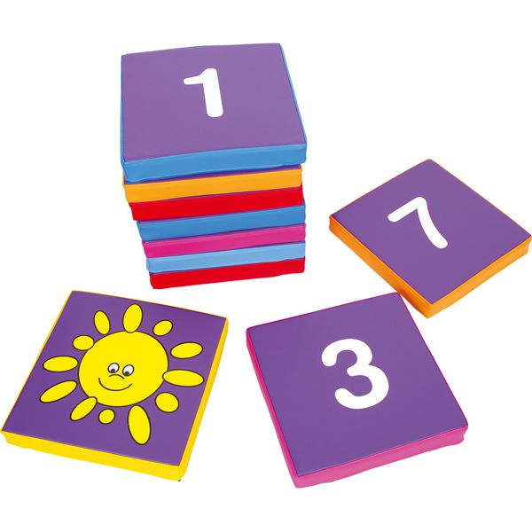 Sitzkissen Ziffern quadratisch, 10er Set